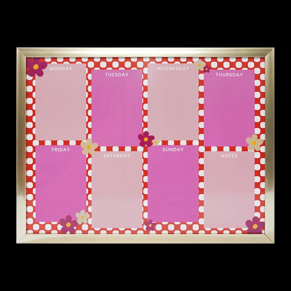 Whiteboard Planner Pink Multi